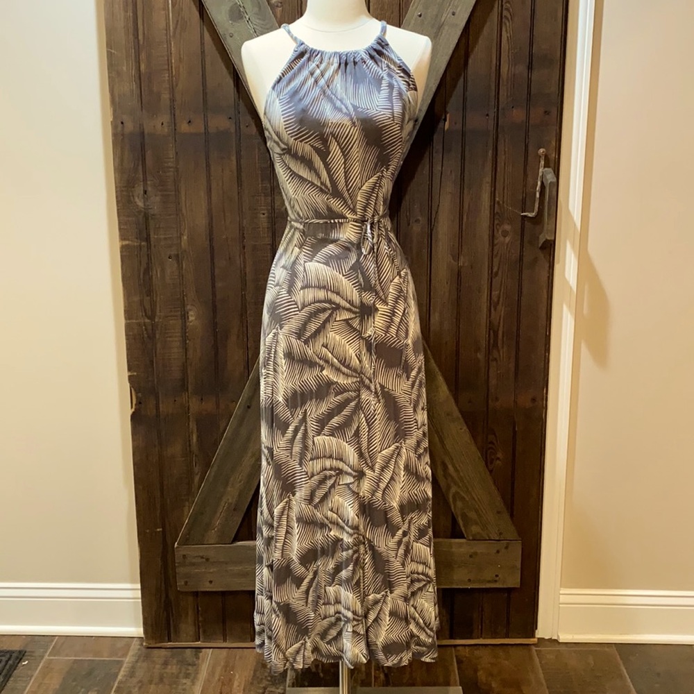 Gray & White Dress